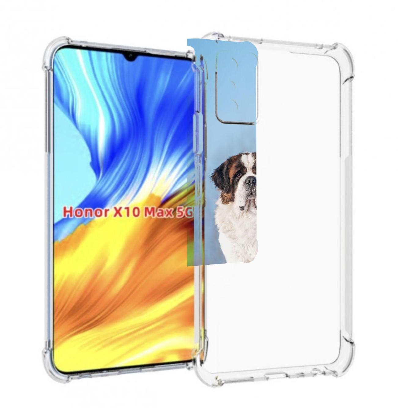 

Чехол MyPads сенбернар для Honor X10 Max, Прозрачный, Tocco