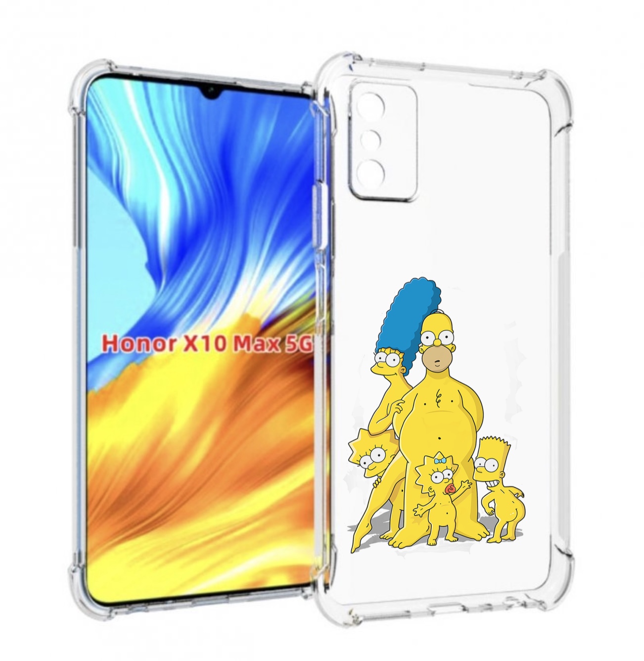 

Чехол MyPads семья-симпсонов для Honor X10 Max, Прозрачный, Tocco
