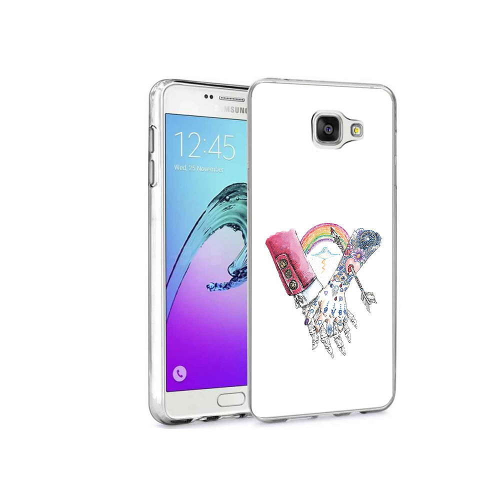

Чехол MyPads Tocco для Samsung Galaxy A9 Pro абстракция руки в татуировках, Прозрачный, Tocco