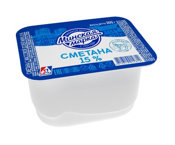 

Сметана Минская марка 15% 300 г