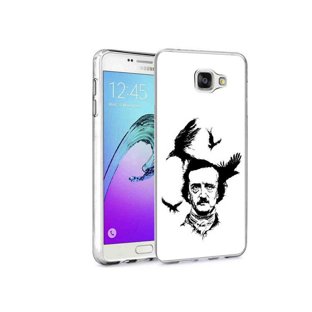 

Чехол MyPads Tocco для Samsung Galaxy A9 Pro Эдгар Аллан черно белый (PT52968.556.204), Прозрачный, Tocco