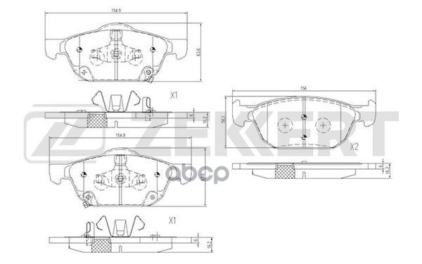 

Колодки Торм. Диск. Передн. Honda Civic Ix-X 12- Zekkert bs-1685