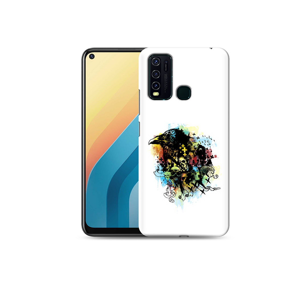 

Чехол MyPads Tocco для Vivo Y30 ворон и черепа (PT149334.437.273), Прозрачный, Tocco