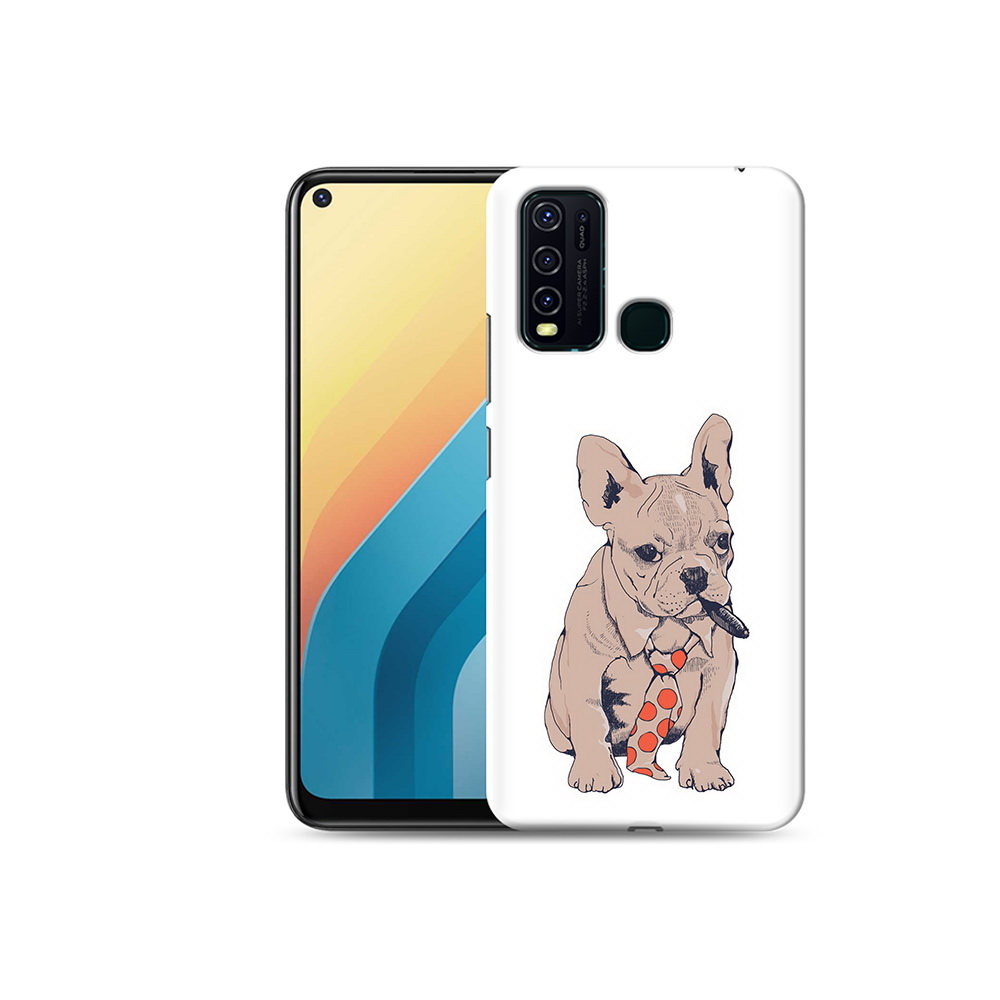 

Чехол MyPads Tocco для Vivo Y30 бульдог с сигарой (PT149334.437.250), Прозрачный, Tocco