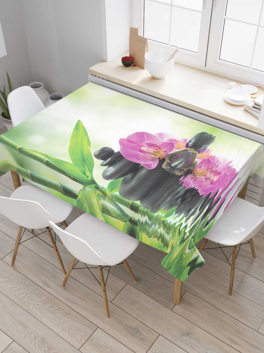 

Скатерть прямоугольная JoyArty "Тайские радости" из сатена, 180x145 см, Зеленый, Тайские радости