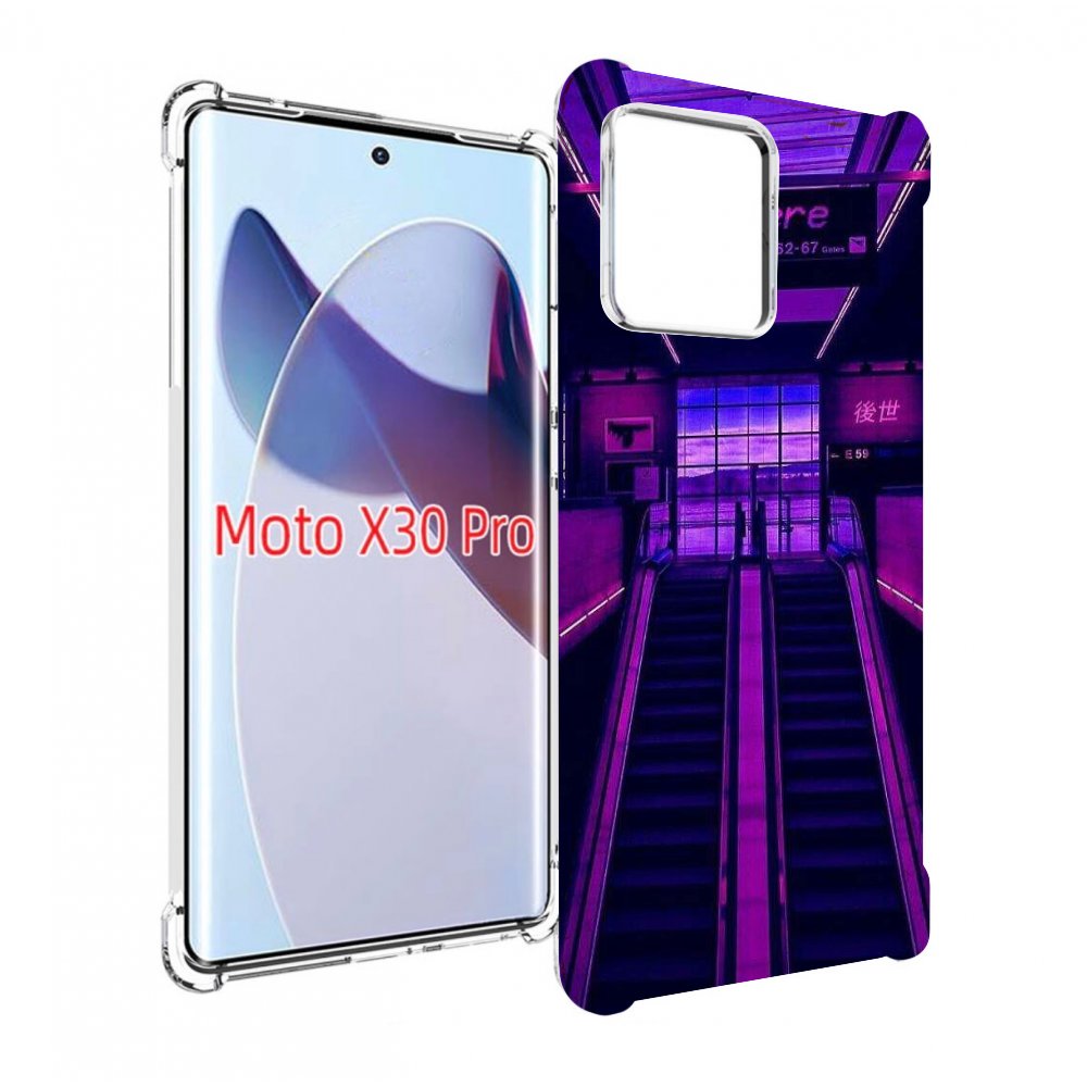 

Чехол MyPads фиолетовый эскалатор для Motorola Moto X30 Pro, Прозрачный, Tocco
