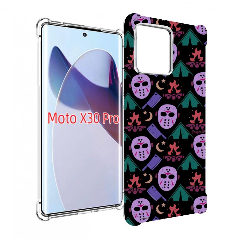 

Чехол MyPads фиолетовые маски для Motorola Moto X30 Pro, Прозрачный, Tocco