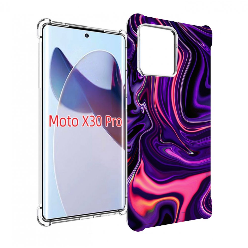 

Чехол MyPads фиолетовые краски для Motorola Moto X30 Pro, Прозрачный, Tocco