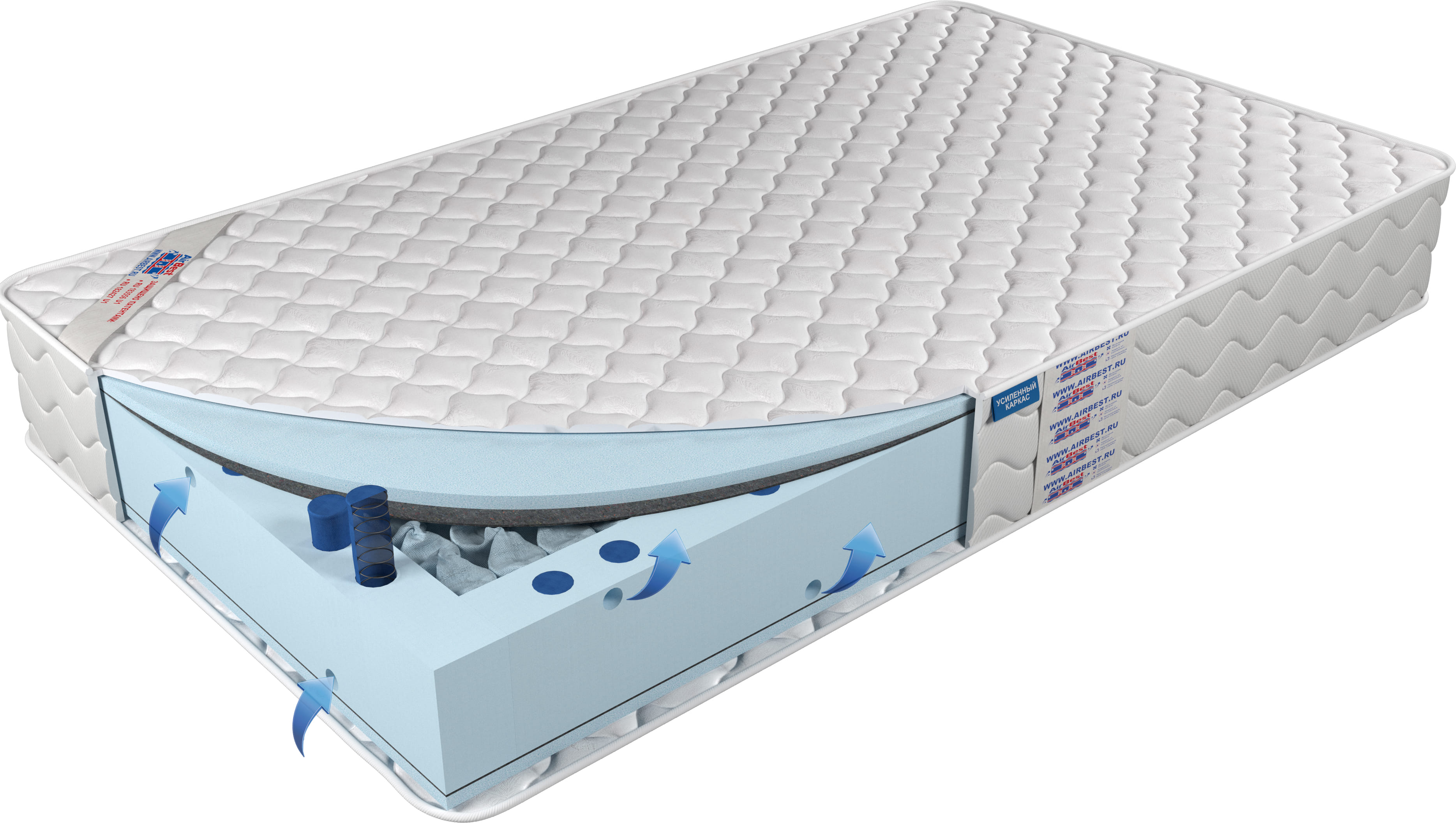 

Матрас Airbest Simply-2 TFK 120x200x23, Белый, Матрас Airbest Simply 2 TFK
