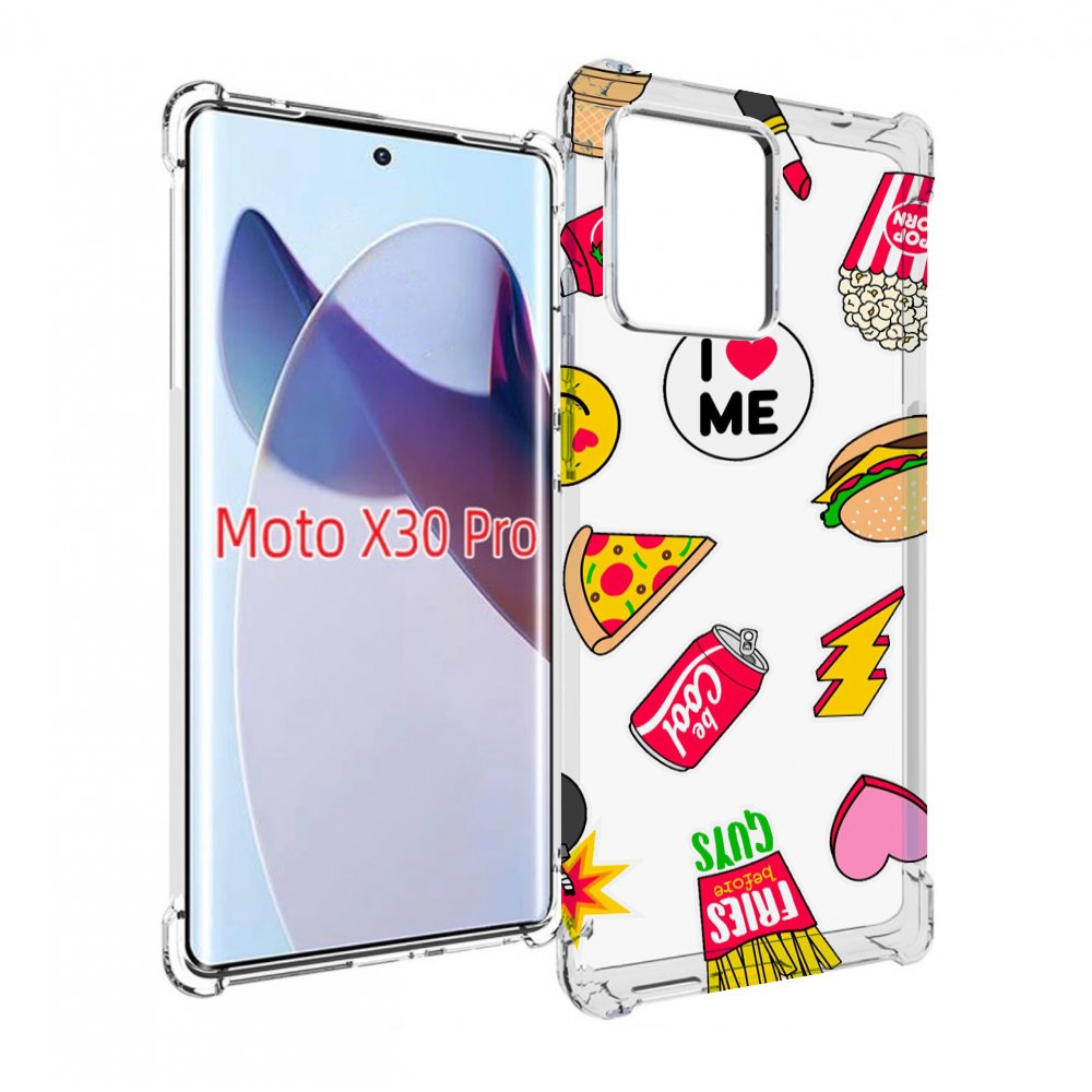 

Чехол MyPads фаст-фуд для Motorola Moto X30 Pro, Прозрачный, Tocco