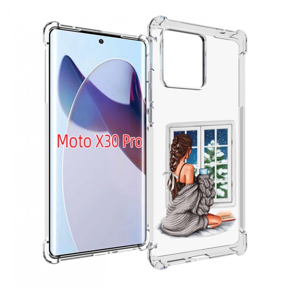 

Чехол MyPads уютное-зимнее-окно женский для Motorola Moto X30 Pro, Прозрачный, Tocco