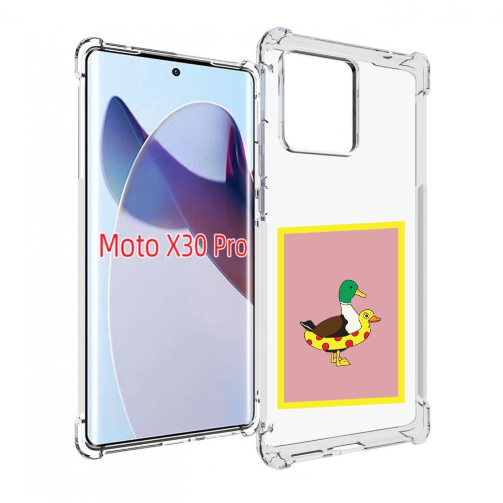 

Чехол MyPads утка в круге надувном для Motorola Moto X30 Pro, Прозрачный, Tocco