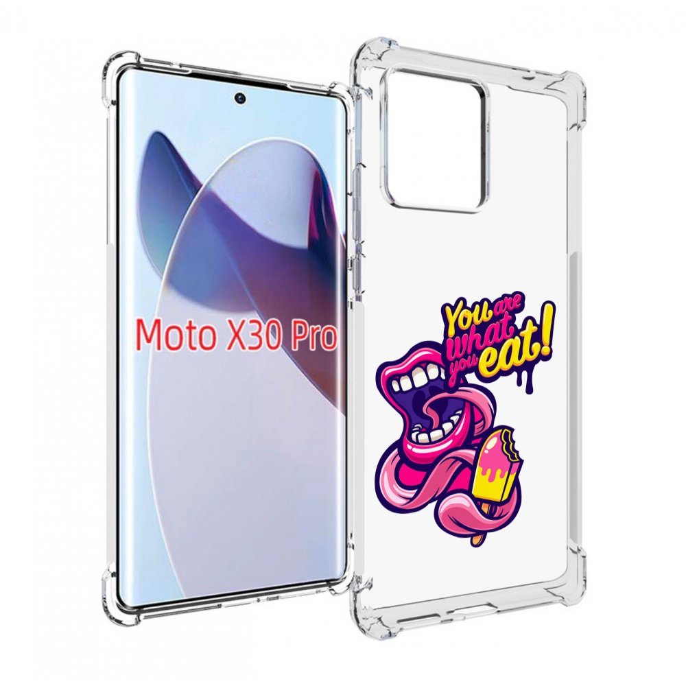 

Чехол MyPads ты-то-что-ты-ешь для Motorola Moto X30 Pro, Прозрачный, Tocco