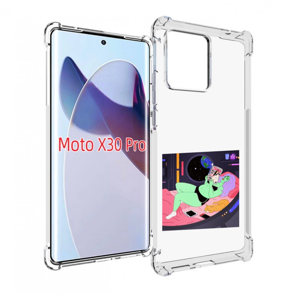 

Чехол MyPads трехглазая девушка зеленая для Motorola Moto X30 Pro, Прозрачный, Tocco