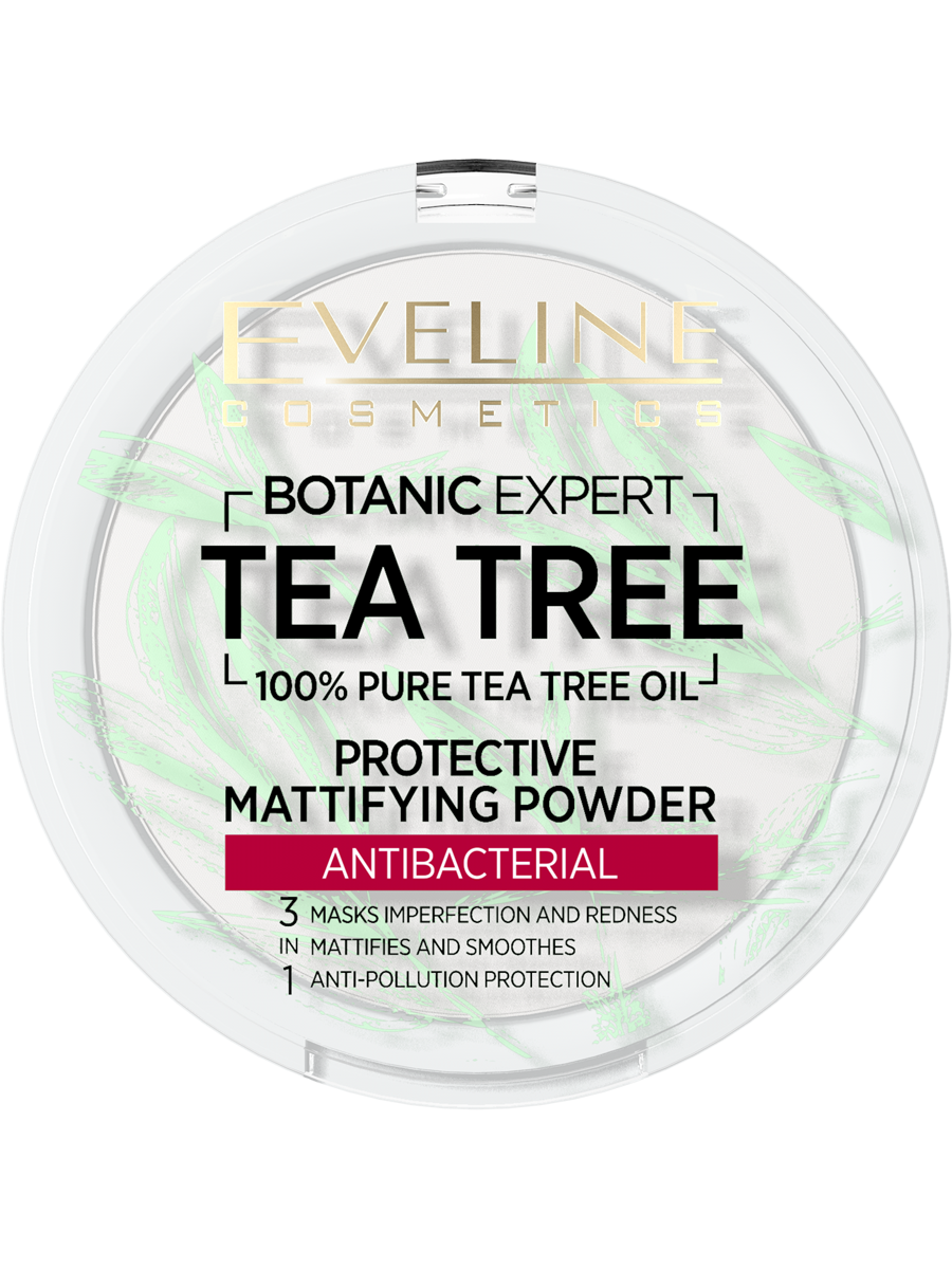 

Пудра для лица Eveline Botanic Expert тон 001 transparent/прозр. матир.антибакт. 3в1, 9г