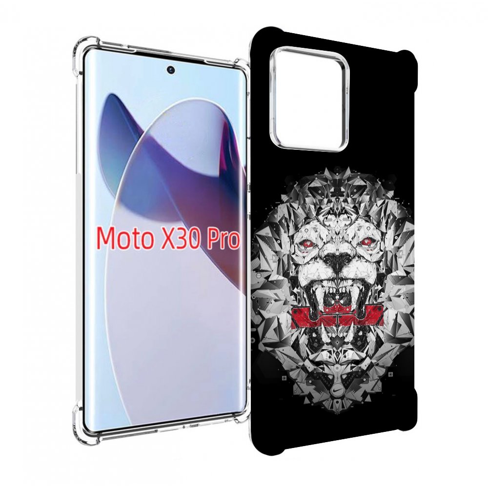 

Чехол MyPads тигр-с-гранями-черно-белый для Motorola Moto X30 Pro, Прозрачный, Tocco