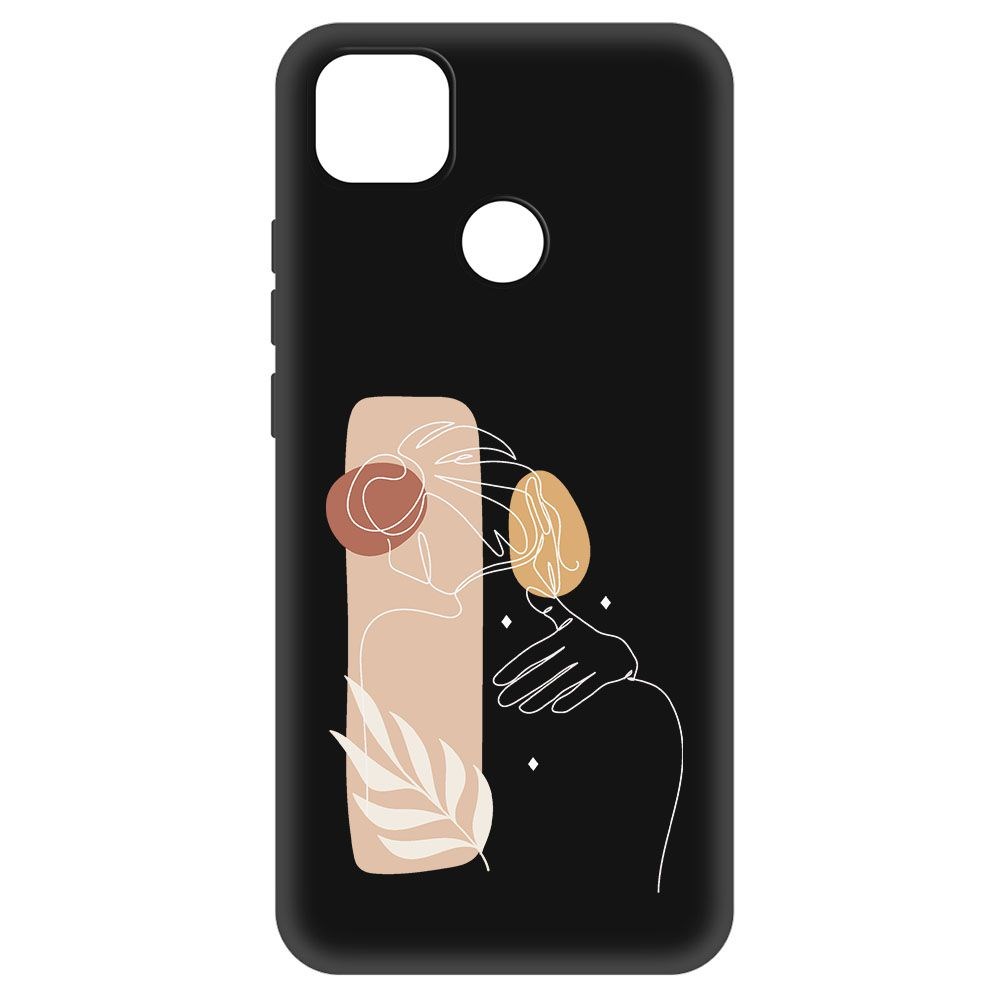 фото Чехол-накладка krutoff soft case нежность для xiaomi redmi 9c черный