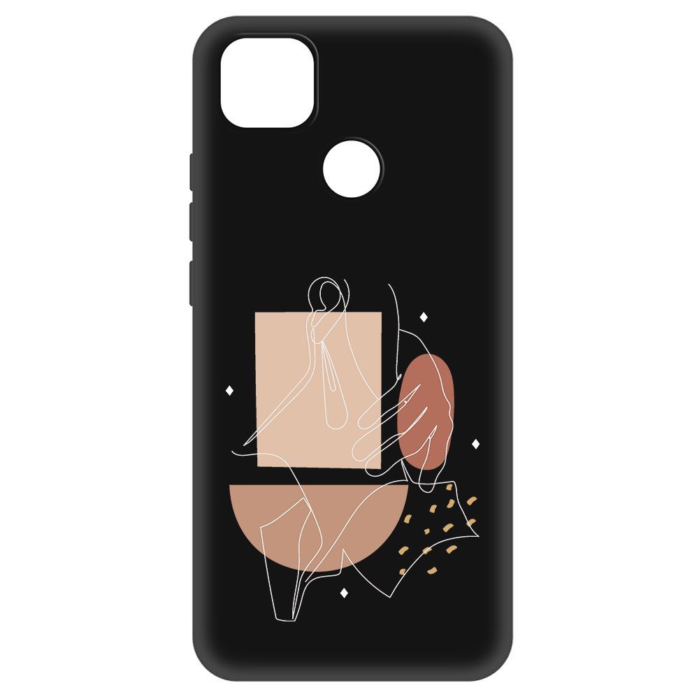 фото Чехол-накладка krutoff soft case изящность для xiaomi redmi 9c черный