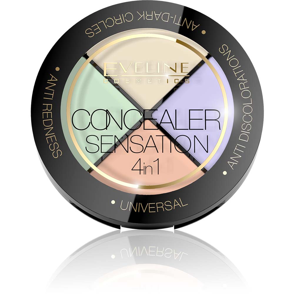Купить Корректор Eveline Consealer Sesation 4in1 набор профессион.для мак.лица 4 оттен.