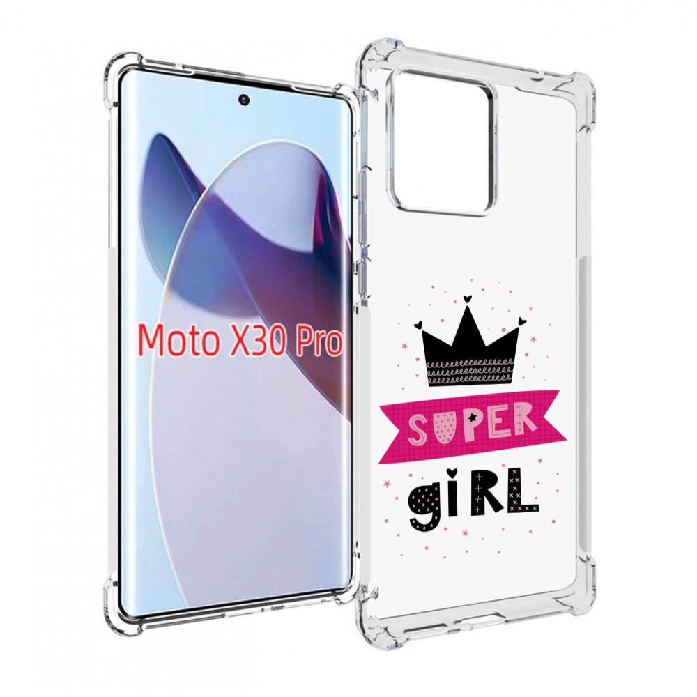 

Чехол MyPads супер-девчонка женский для Motorola Moto X30 Pro, Прозрачный, Tocco