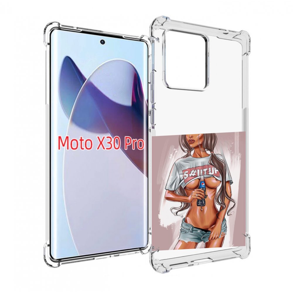

Чехол MyPads стройная-девушка-с-пепси женский для Motorola Moto X30 Pro, Прозрачный, Tocco