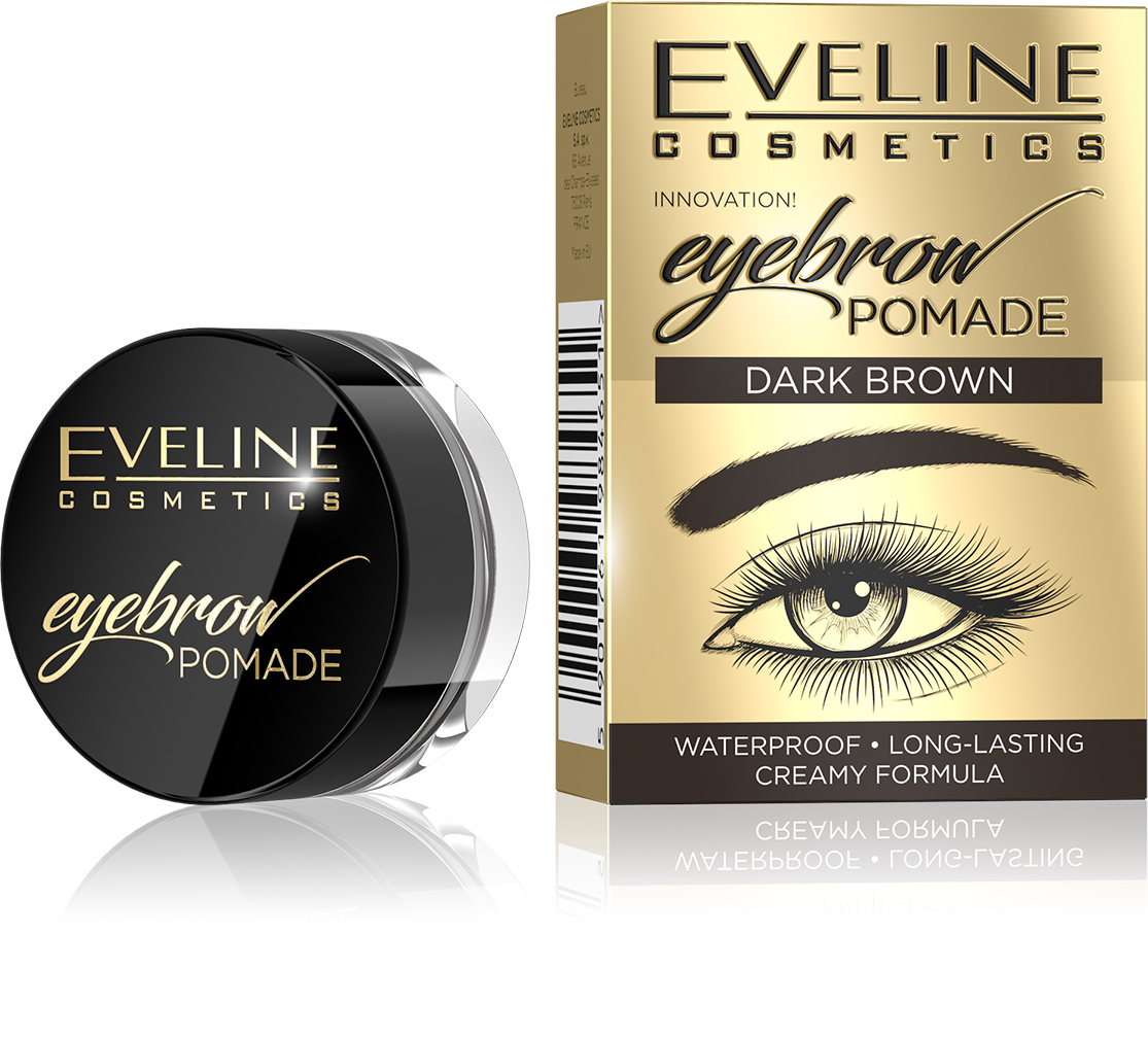 Купить Помада для бровей Eveline Eyebrow Pomade тон dark brown/темно-кор.