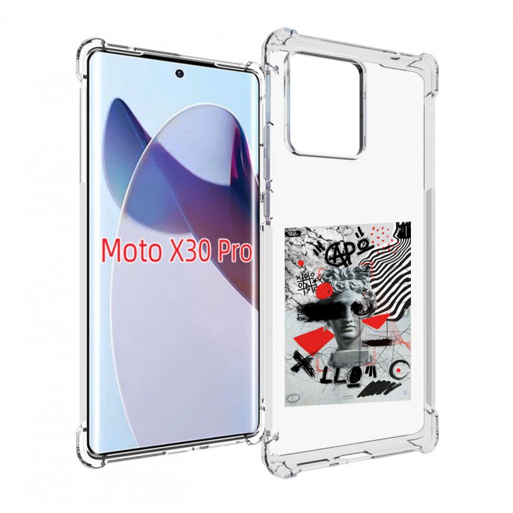 

Чехол MyPads стрит арт статуя для Motorola Moto X30 Pro, Прозрачный, Tocco