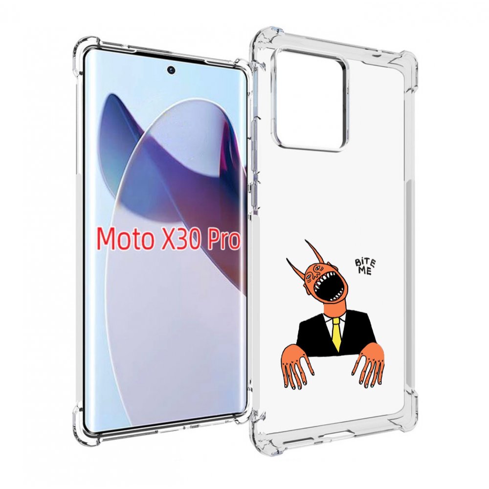 

Чехол MyPads странный чертик с длинными пальцами для Motorola Moto X30 Pro, Прозрачный, Tocco