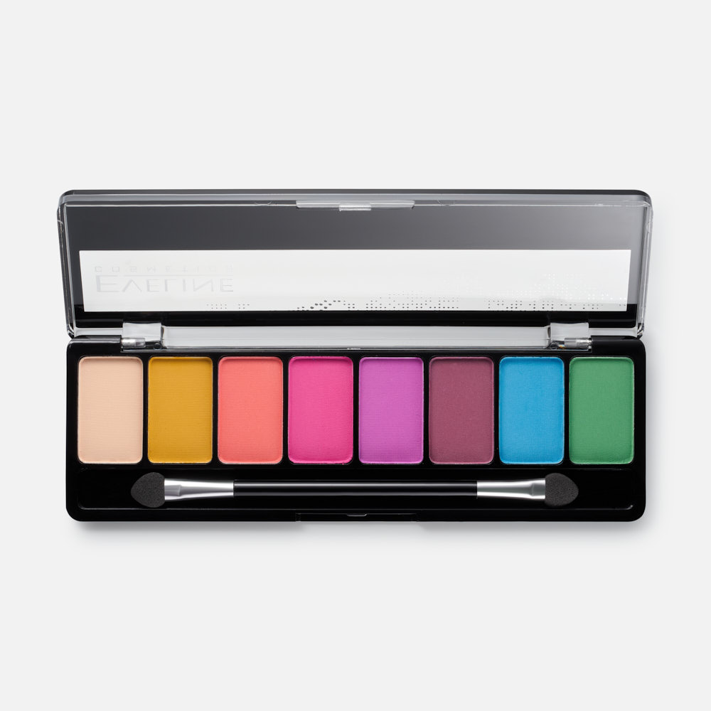 Тени для век Eveline Professional Eyeshadow Palette №06 Neon Lights,  9.6 г note cosmetics тени для век профессиональная палетка 104 professional eyeshadow 5 2 г