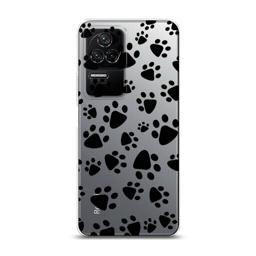 

Чехол Awog на Poco F4/Redmi K40S "Лапки черные", Разноцветный, 314650-2