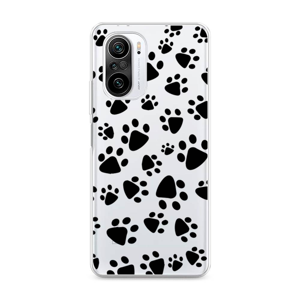 

Чехол Awog на Xiaomi Redmi K40 "Лапки черные", Разноцветный, 310950-2