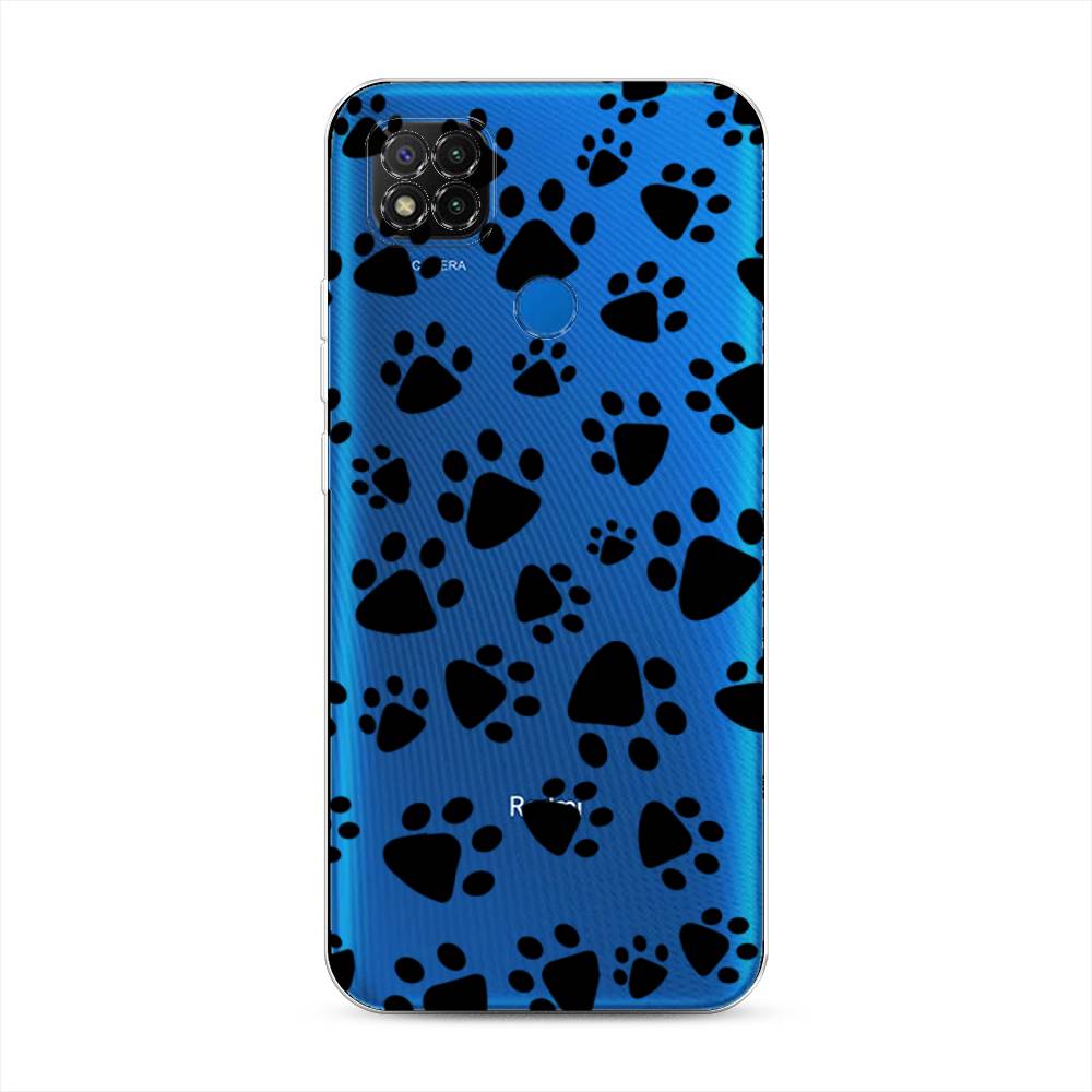 

Чехол Awog на Xiaomi Redmi 9C "Лапки черные", Разноцветный, 39050-2