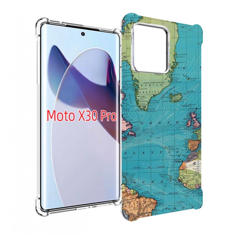 

Чехол MyPads старая карта земли для Motorola Moto X30 Pro, Прозрачный, Tocco