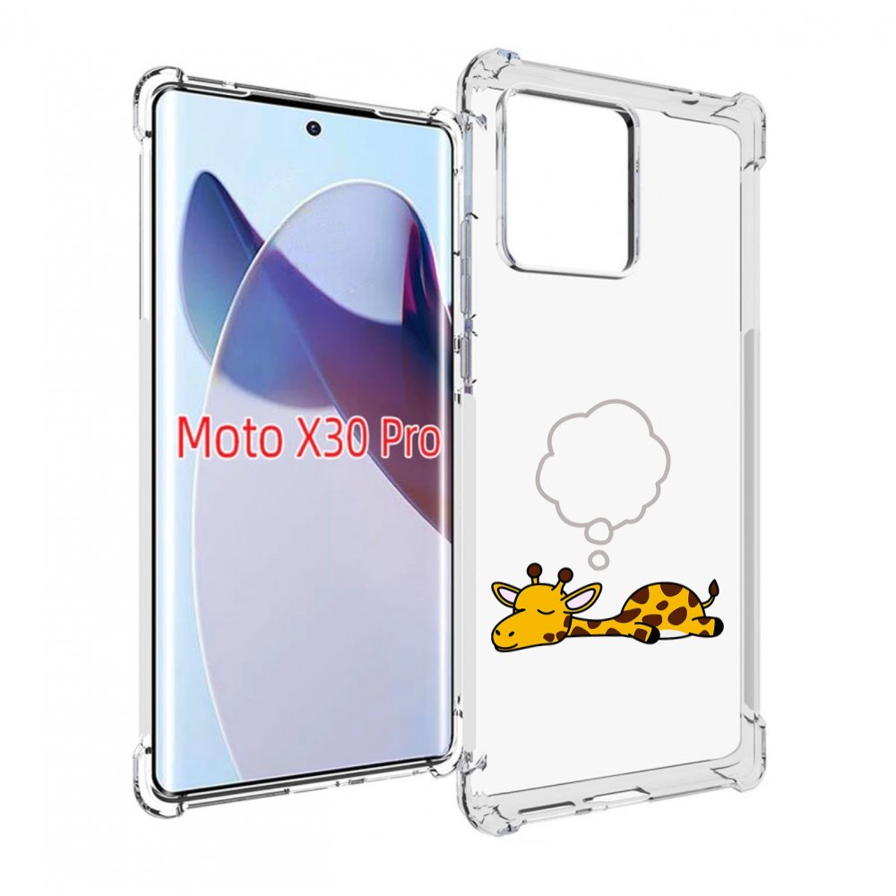

Чехол MyPads спящий-жираф детский для Motorola Moto X30 Pro, Прозрачный, Tocco