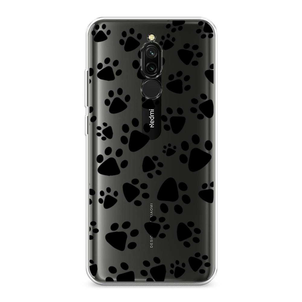 

Чехол Awog на Xiaomi Redmi 8 "Лапки черные", Разноцветный, 37150-2