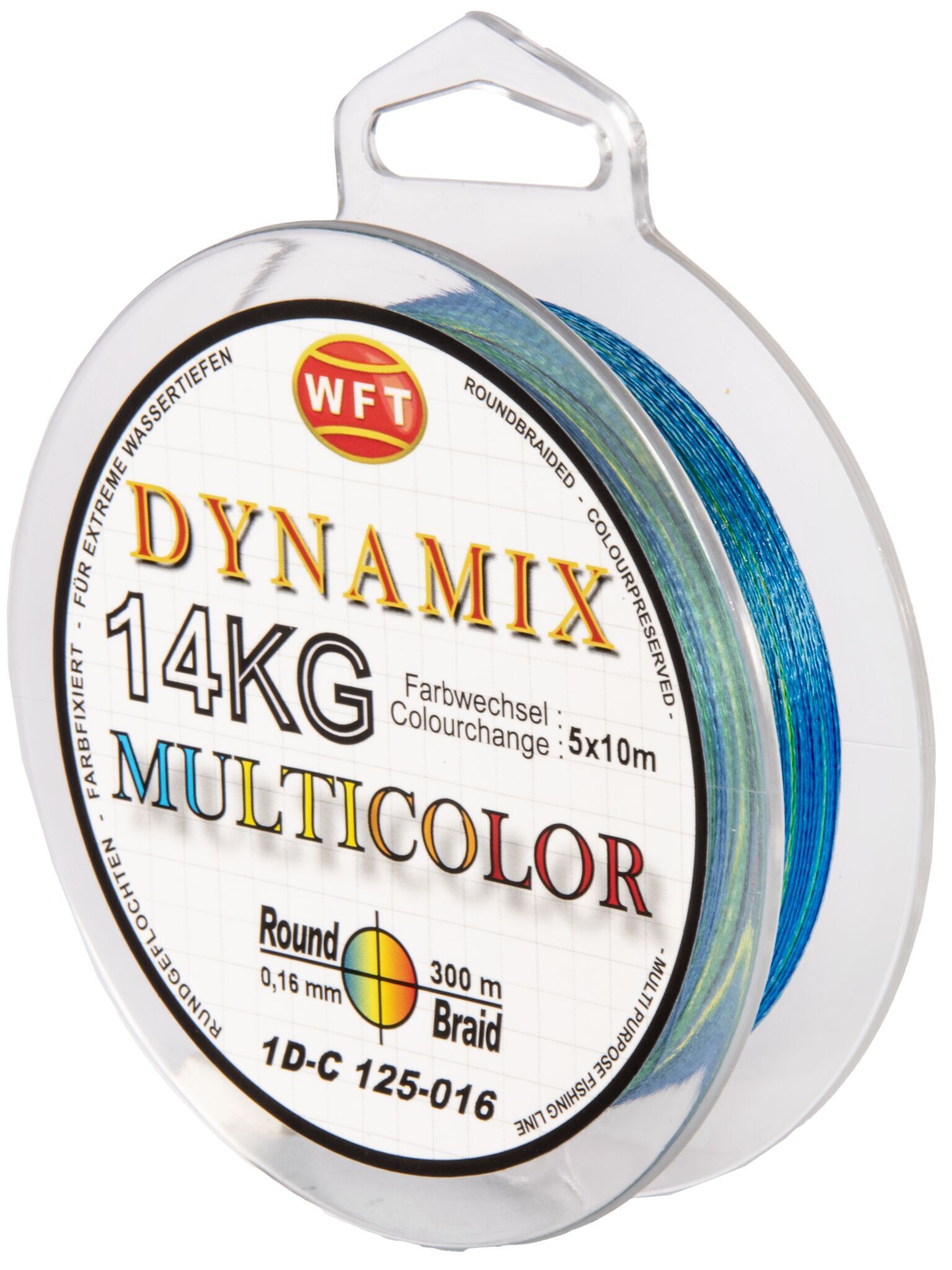 Рыболовная леска WFT KG Round Dynamix 300 м, 0.16 мм Multicolor