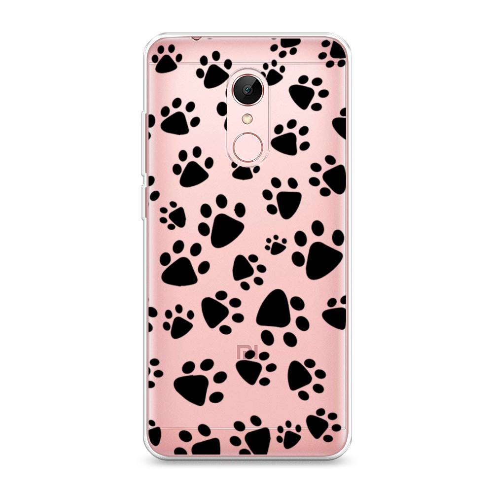 

Чехол Awog на Xiaomi Redmi 5 "Лапки черные", Разноцветный, 33050-2