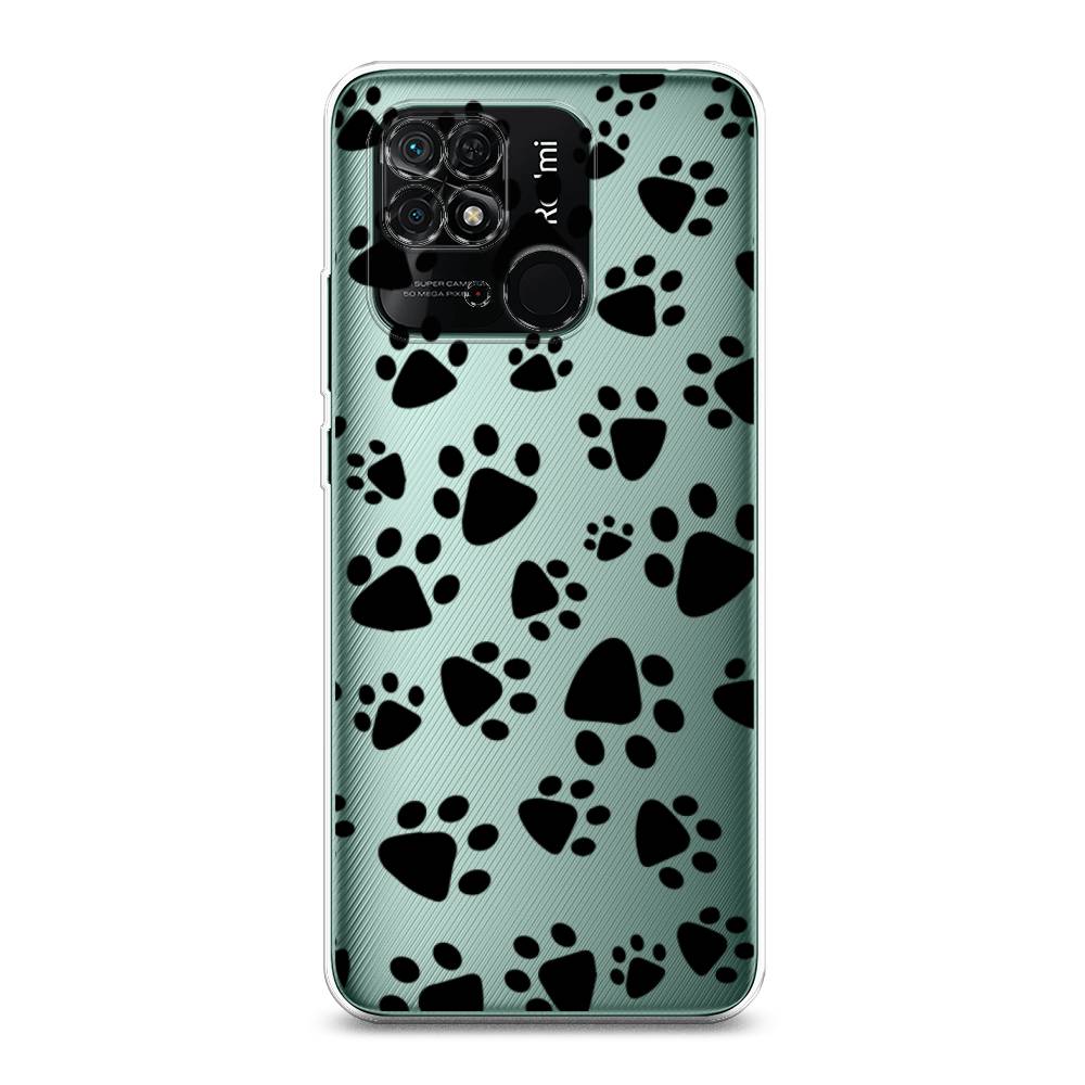 

Чехол Awog на Xiaomi Redmi 10C "Лапки черные", Разноцветный, 313450-2