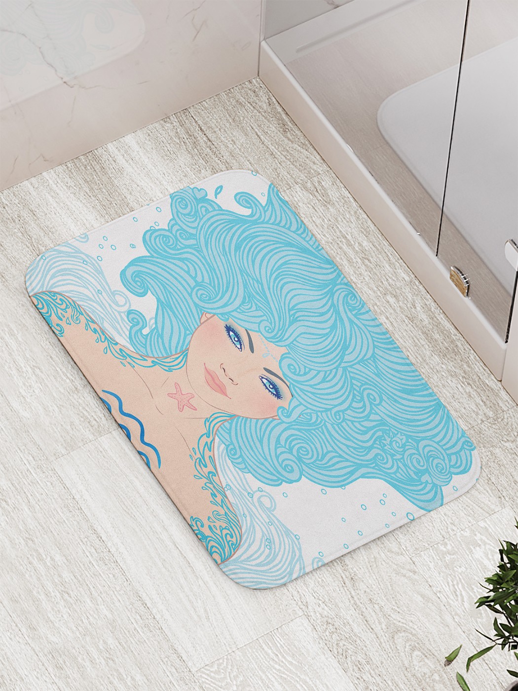 

Коврик противоскользящий для ванной, сауны, бассейна, 77х52 см bath_58198 JoyArty