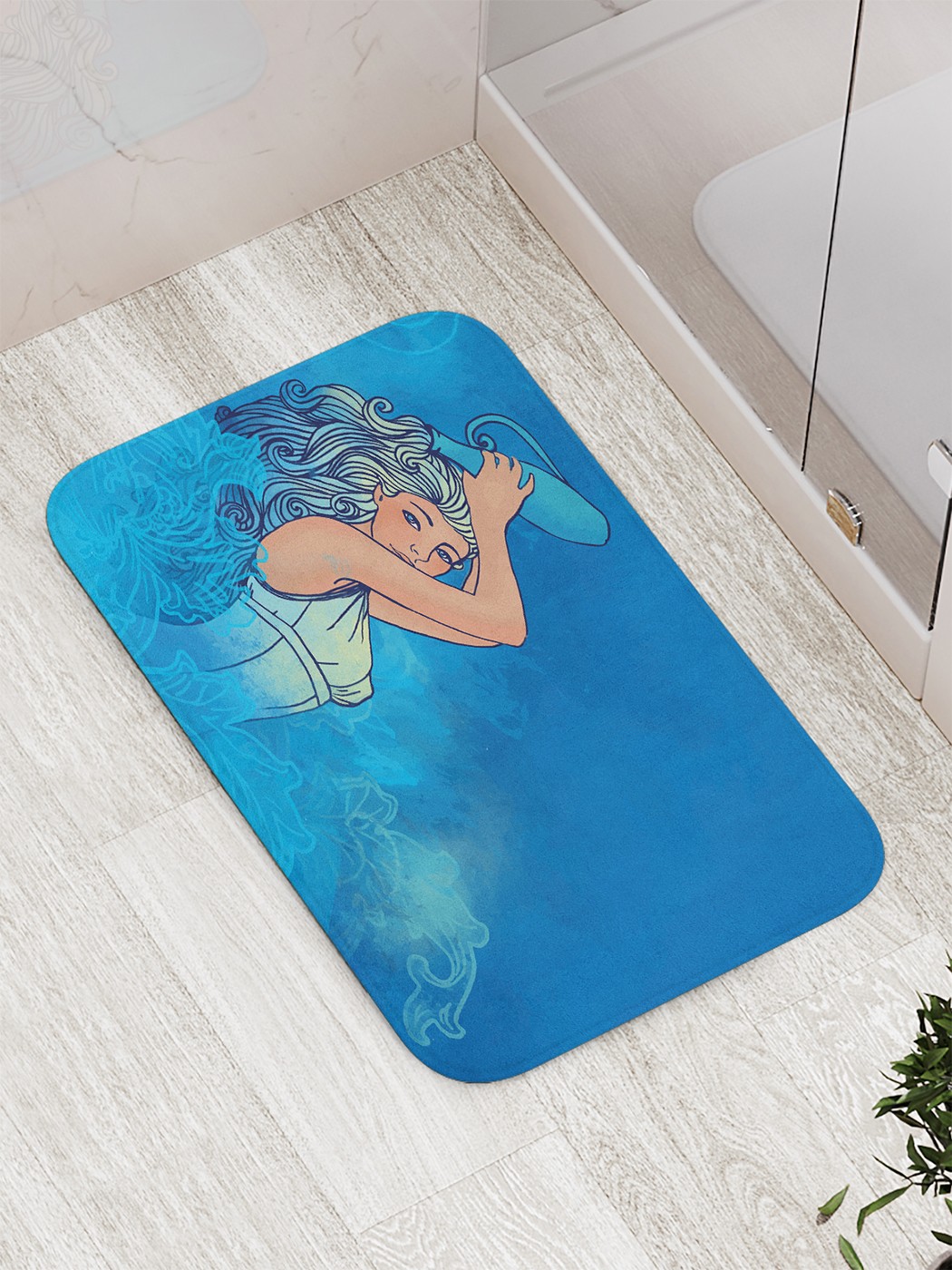 

Коврик противоскользящий для ванной, сауны, бассейна, 77х52 см bath_58192 JoyArty