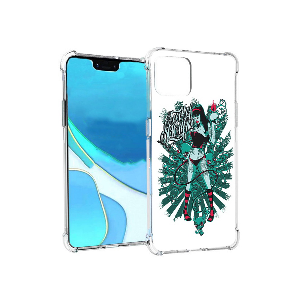 

Чехол MyPads Tocco для Google Pixel 4 XL нарисованная девушка в татуировках, Прозрачный, Tocco
