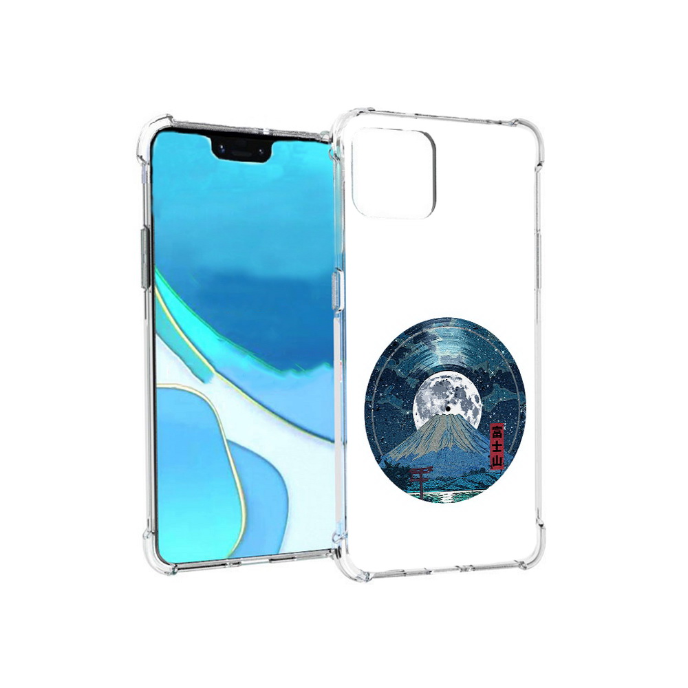 

Чехол MyPads Tocco для Google Pixel 4 XL нарисованная виниловая гора с луной, Прозрачный, Tocco