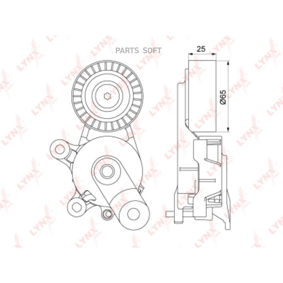

Натяжитель приводного ремня VW Golf Plus/Golf V/Golf VI 02>18 Audi A1/A3/A3 Sportback 03>1
