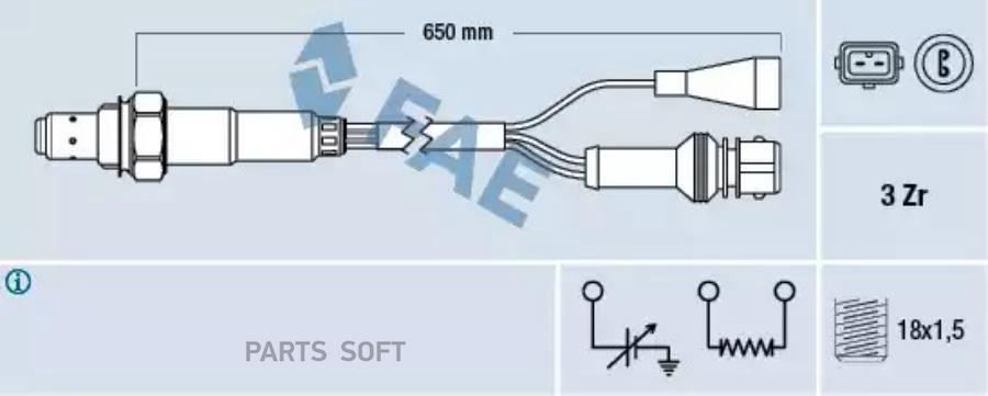 

Лямбда-зонд Audi 80 B4/80 B4 Avant/A6 90>97 Volvo 240 Kombi/740 Kombi/740 84>93 Fiat Tempr