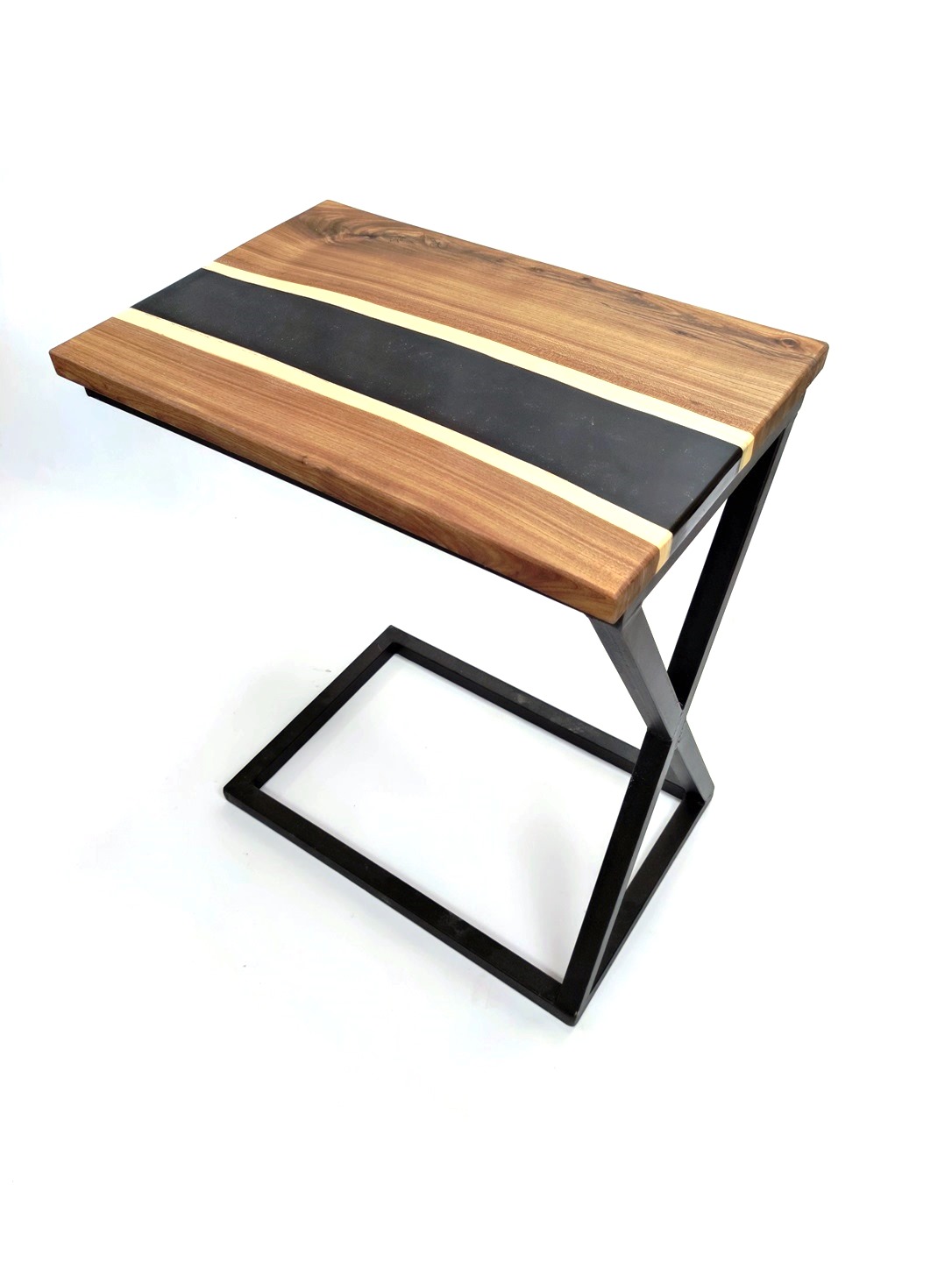 Приставной столик ARTFAN Приставной стол из массива карагача черный 40*60*72см, 40х60х72 с