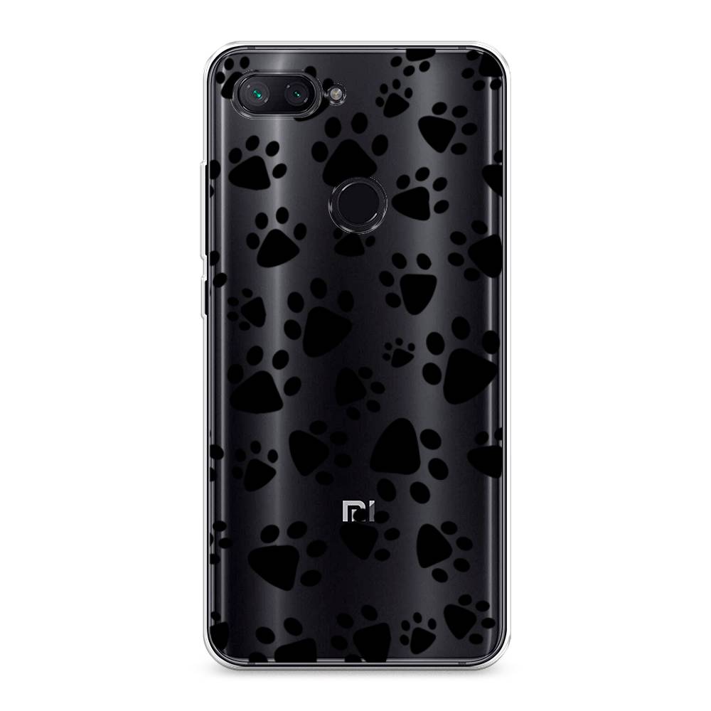 

Чехол Awog на Xiaomi Mi 8 Lite "Лапки черные", Разноцветный, 34550-2