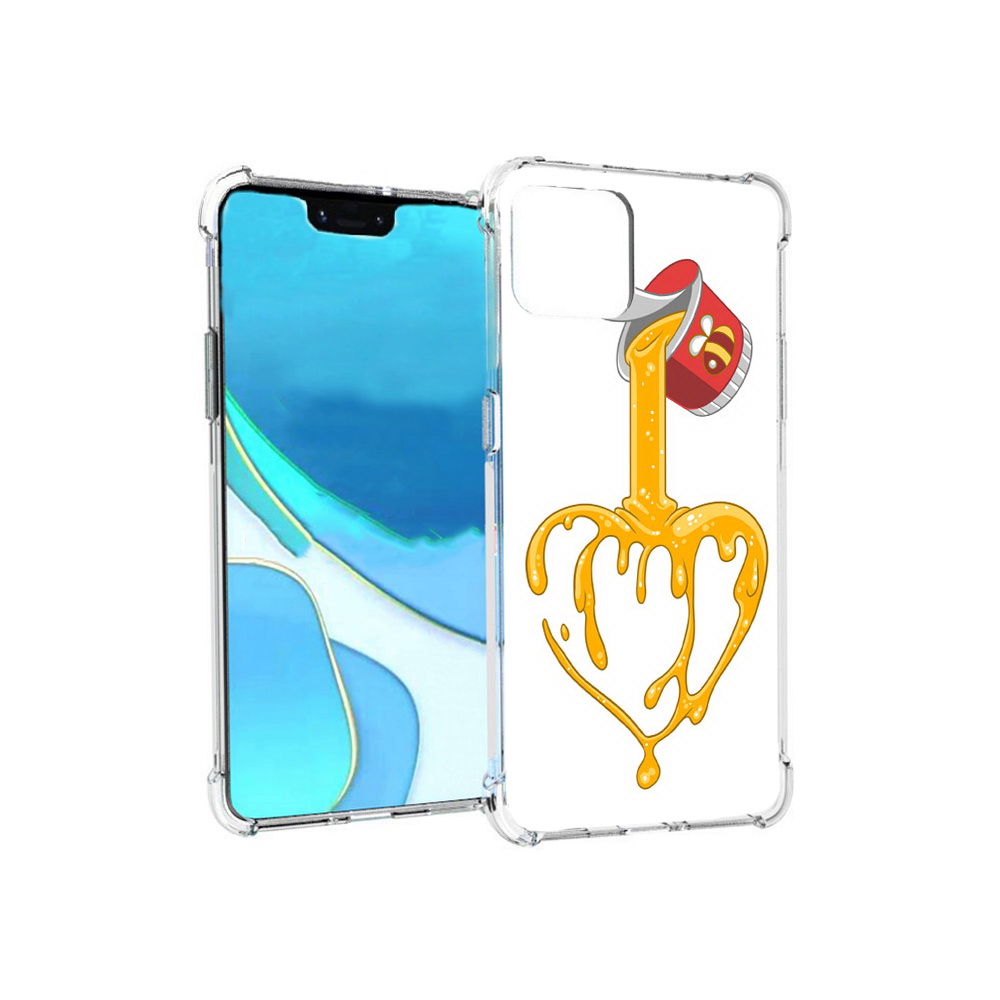 

Чехол MyPads Tocco для Google Pixel 4 XL медовое сердце, Прозрачный, Tocco