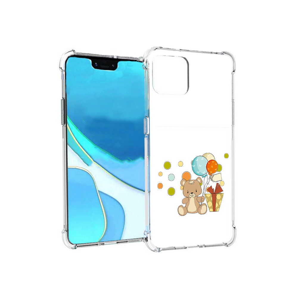 

Чехол MyPads Tocco для Google Pixel 4 XL медвеженок с подарком, Прозрачный, Tocco
