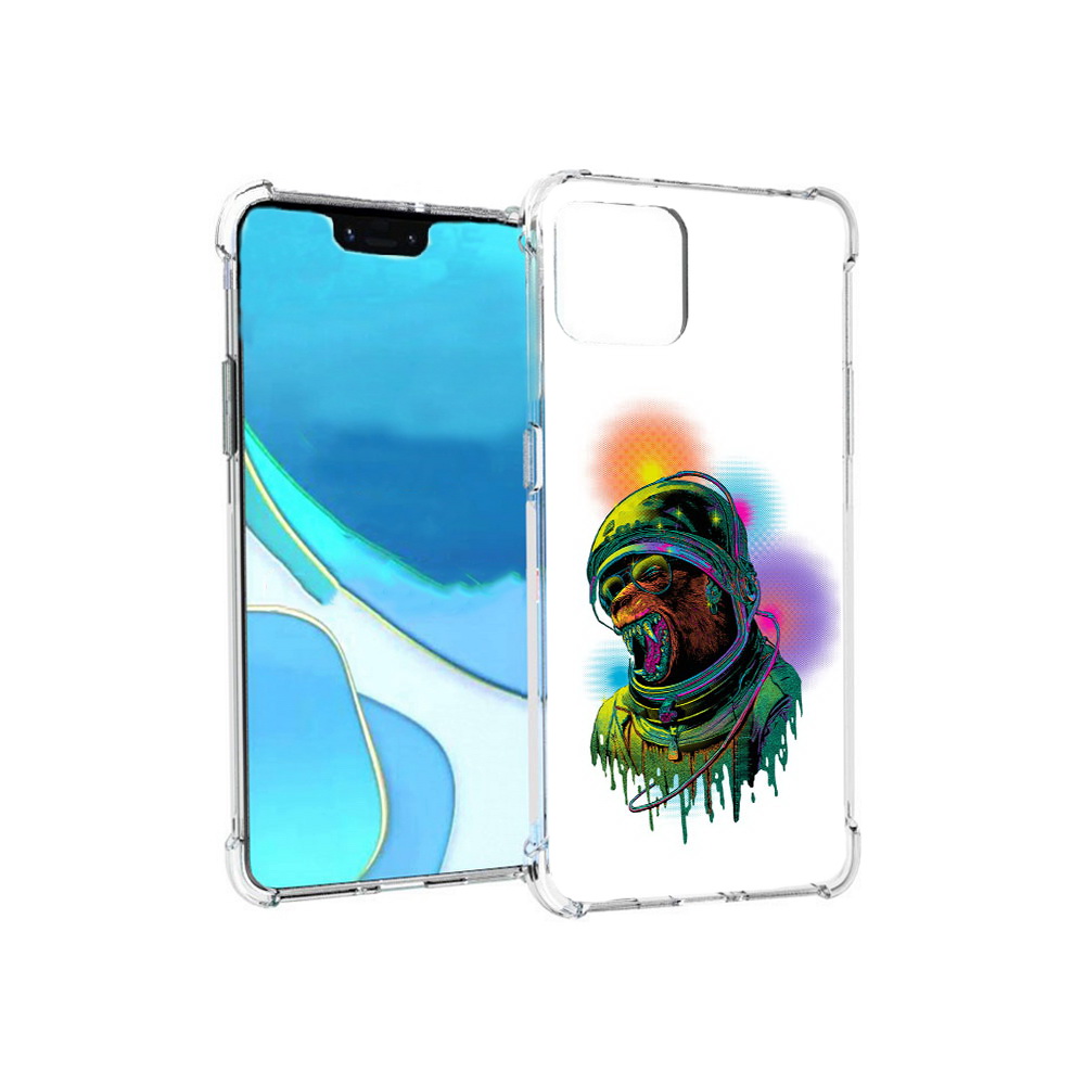 

Чехол MyPads Tocco для Google Pixel 4 XL медведь космонавт, Прозрачный, Tocco