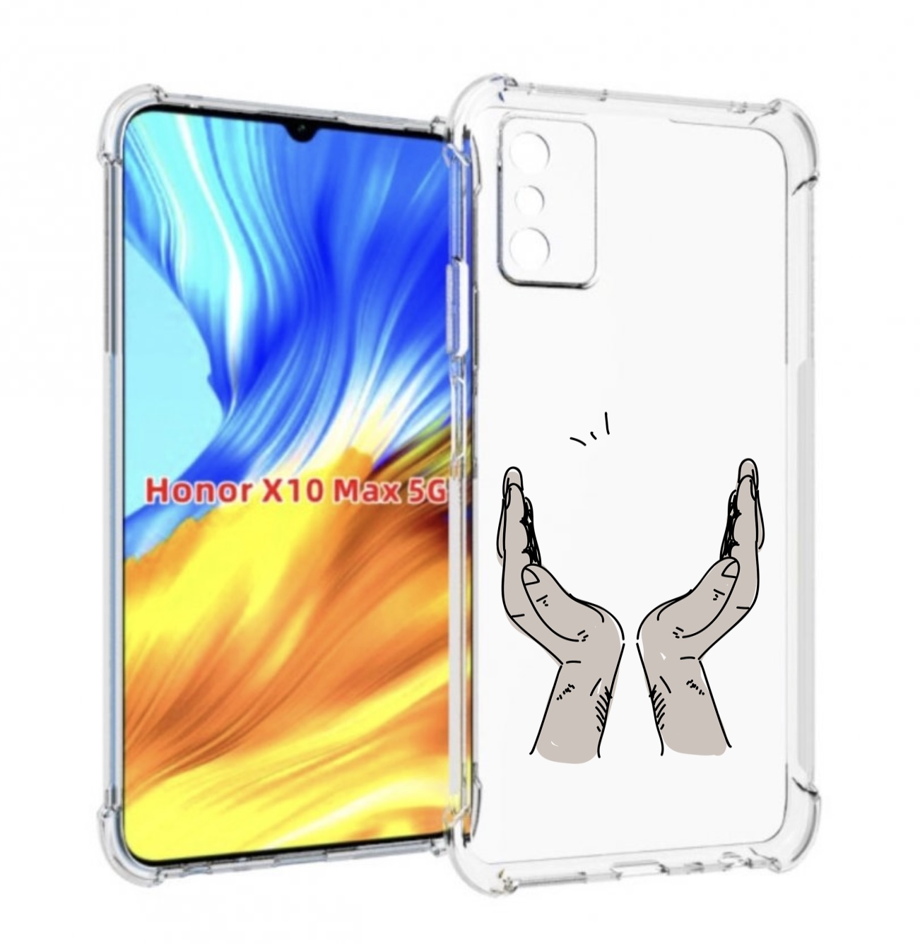 Чехол MyPads руки-тянутся-к-небу для Honor X10 Max